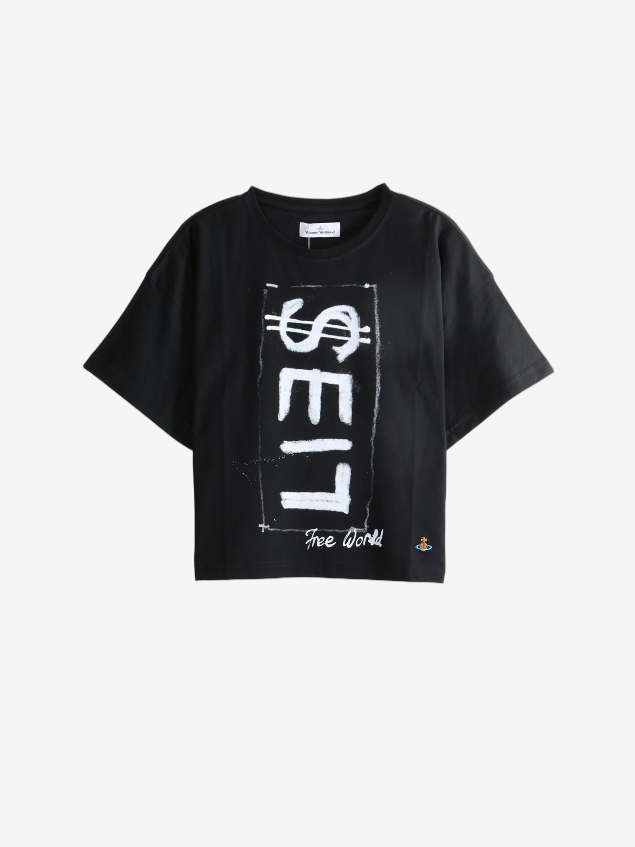 Black t-shirt, front view