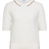 White knitwear, front view