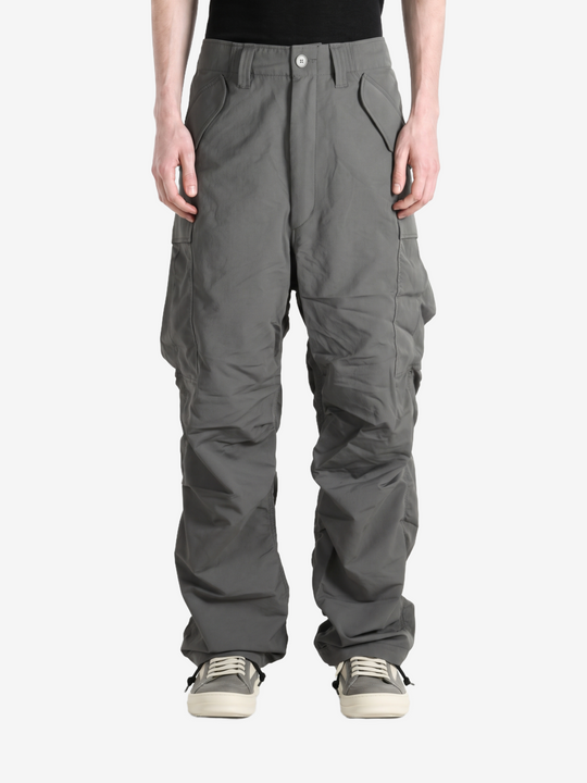 Grey pants, full body view
