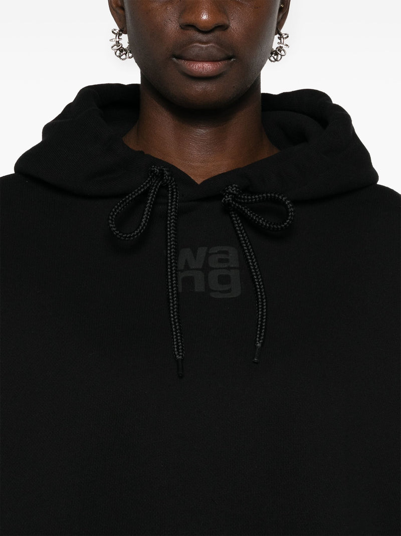 T BY ALEXANDER WANG - Women Essential Terry  With Puff Paint Logo Hoodie