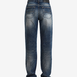 Blue pants, full body view