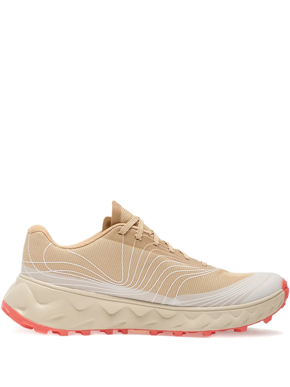 Tan shoes, side view