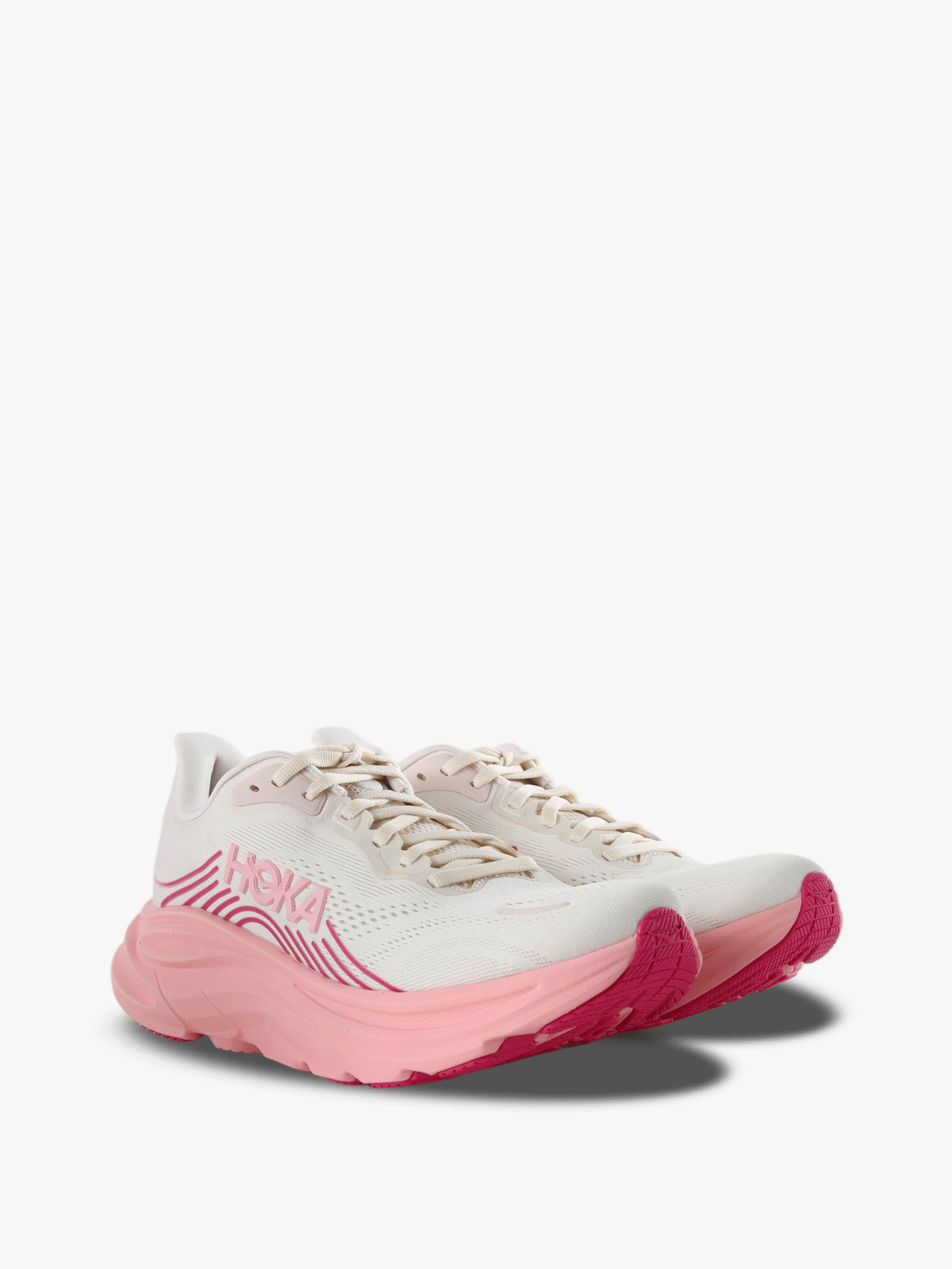 Pink shoes, front view
