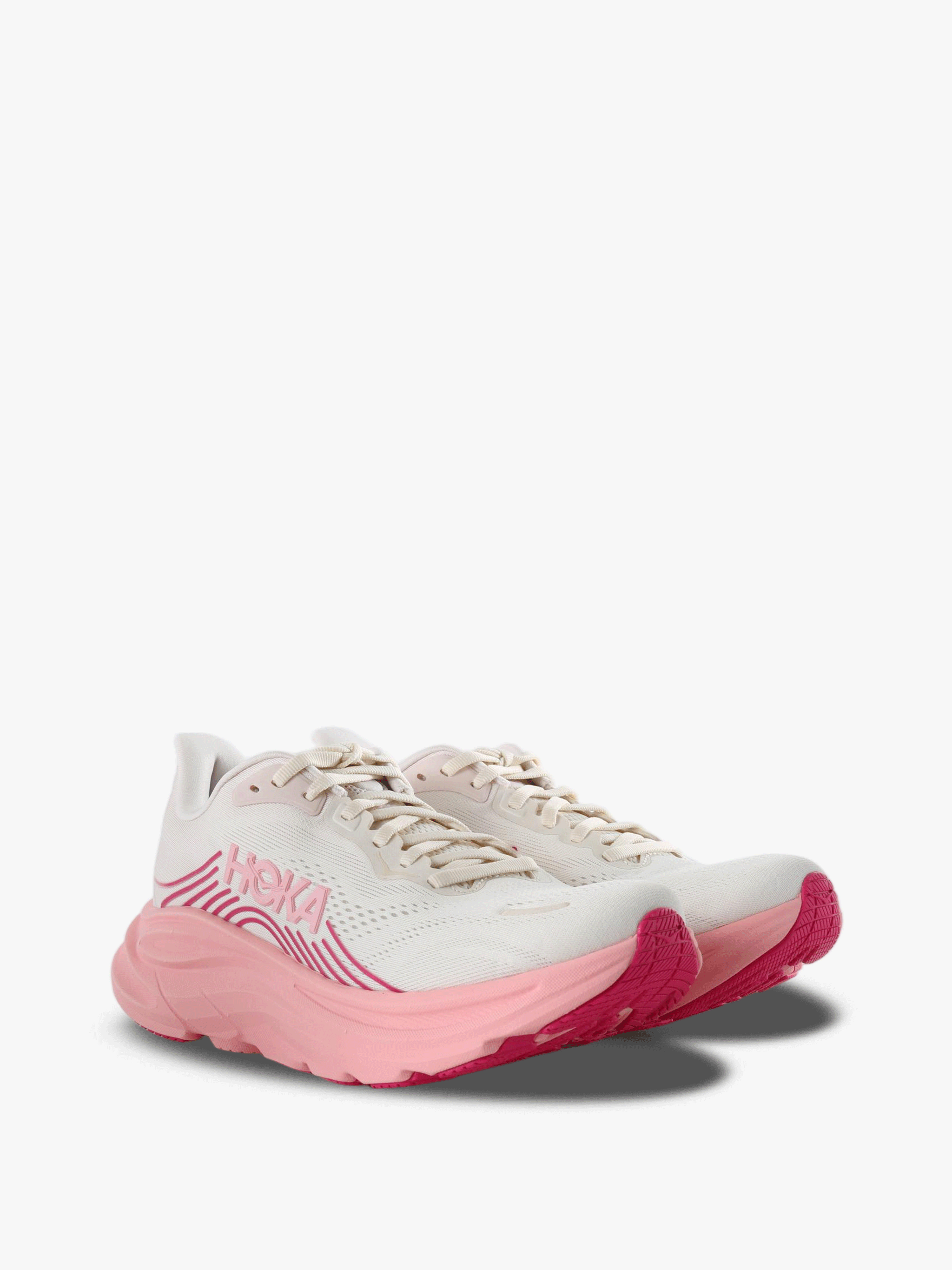 Pink shoes, front view