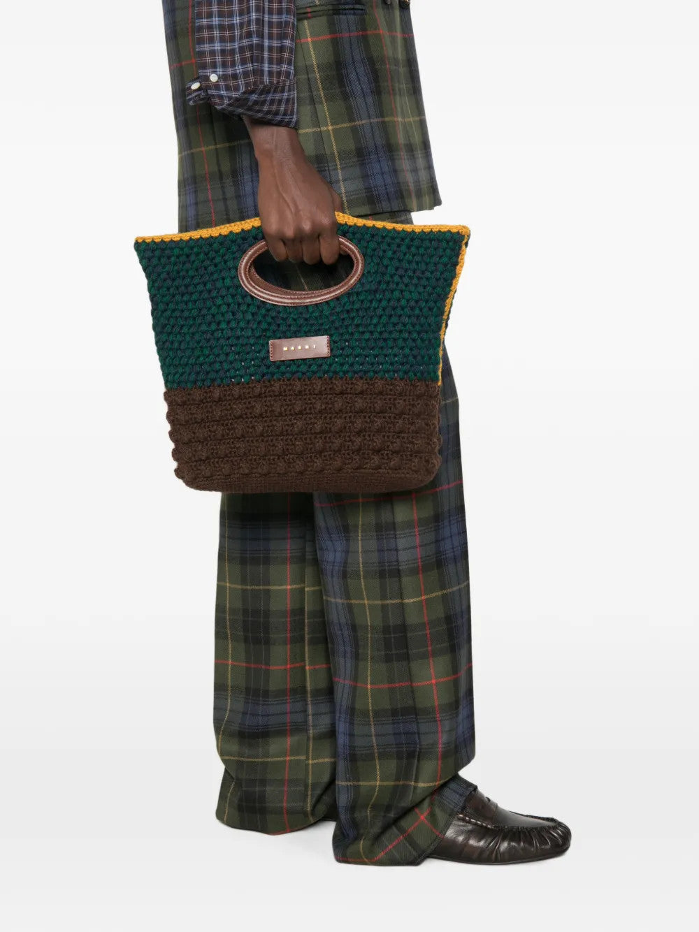 Green bag, front view