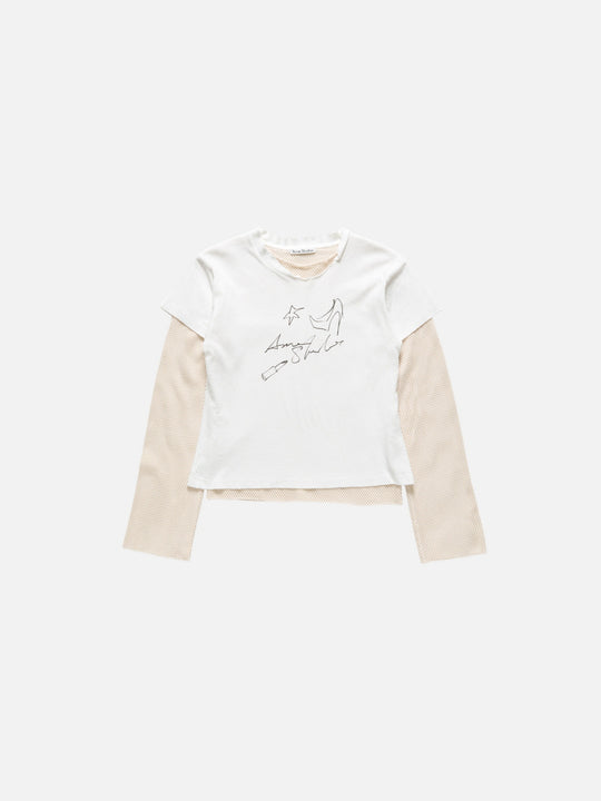 White t-shirt, front view