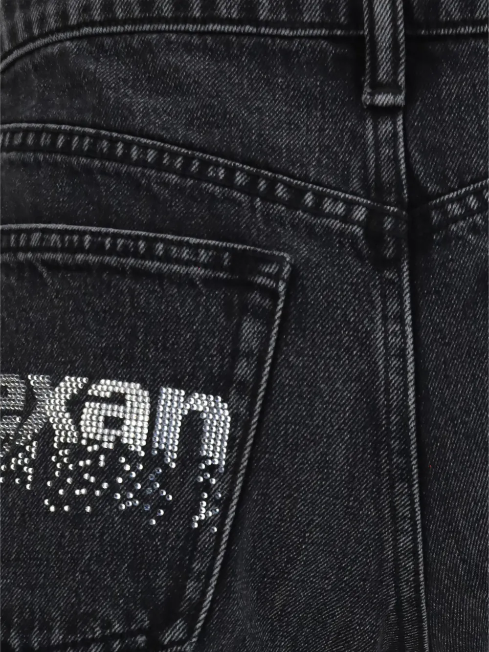 Close up of Black shorts, showing texture of the 100% cotton fabric
