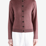Burgundy knitwear, full body view