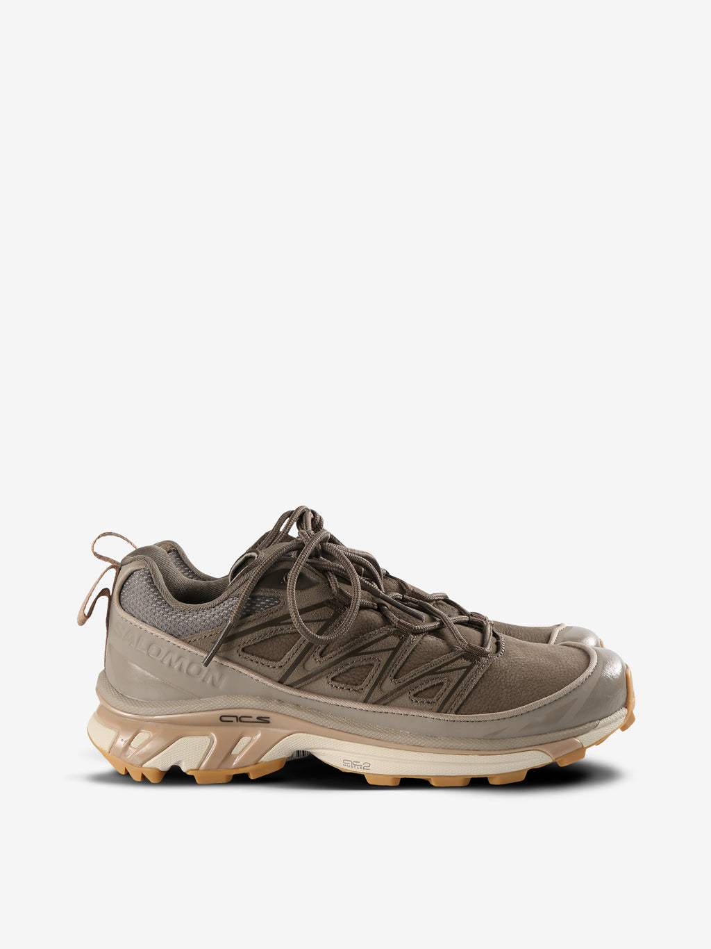 Grey sneakers, side view