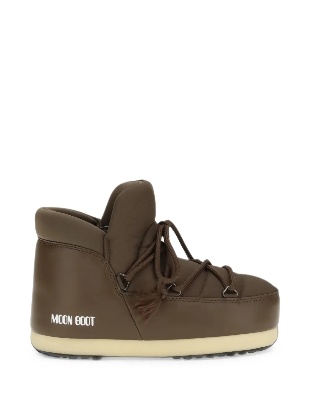 Brown boots, side view