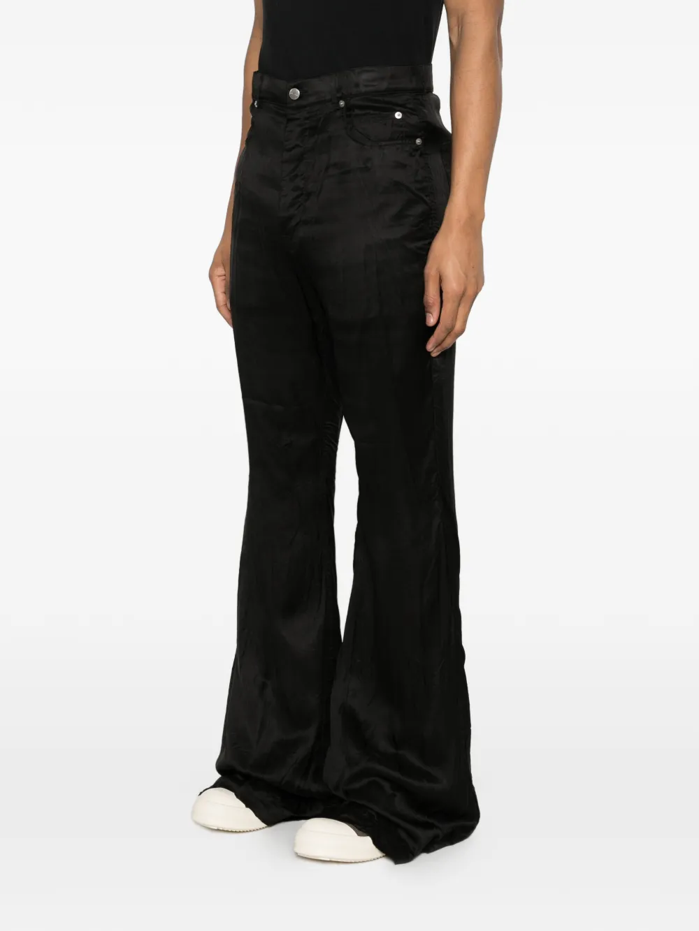 Black pant worn by a person, showing the pant fit