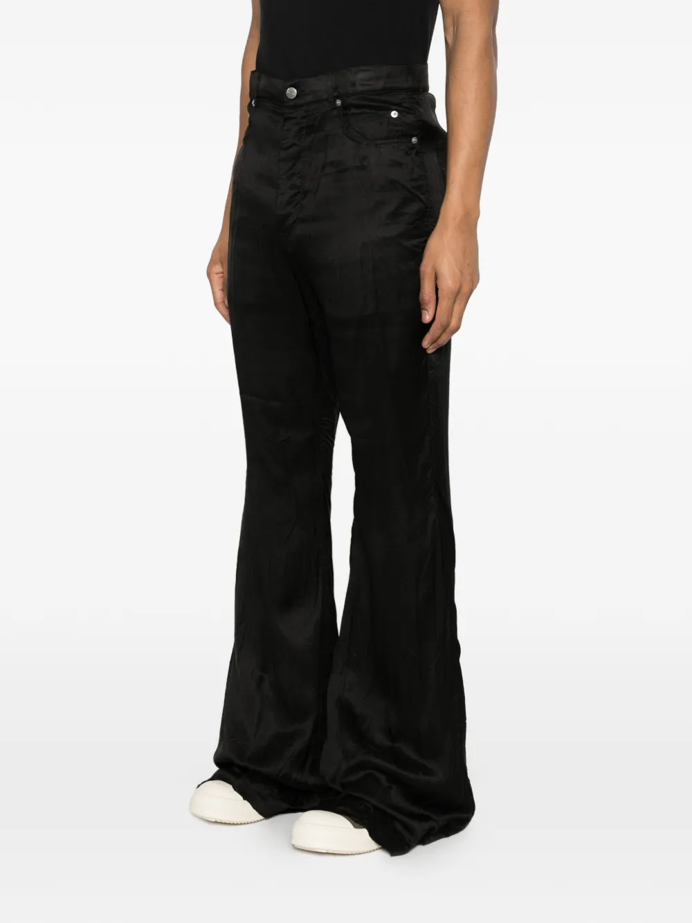 Black pant worn by a person, showing the pant fit