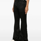 Black pant worn by a person, showing the pant fit