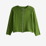 Green knitwear, front view
