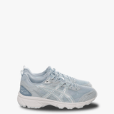 Blue sneakers, side view