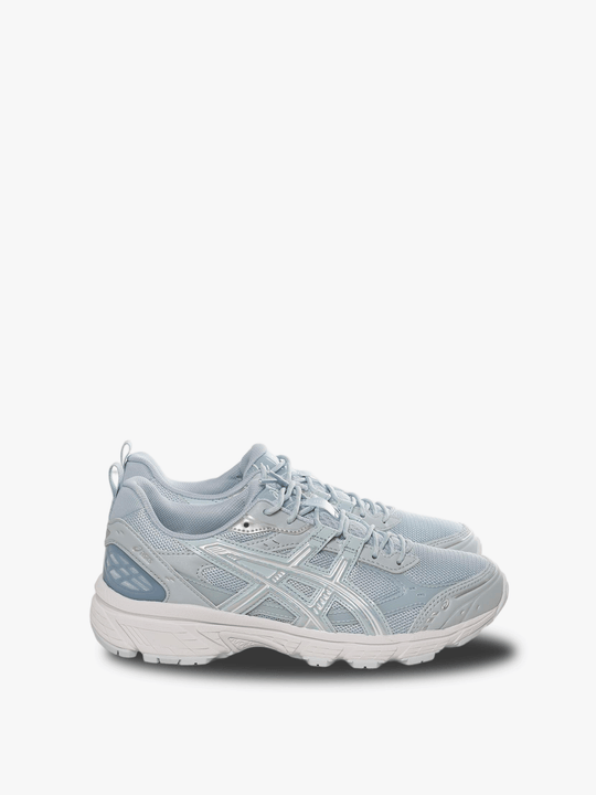 Blue sneakers, side view