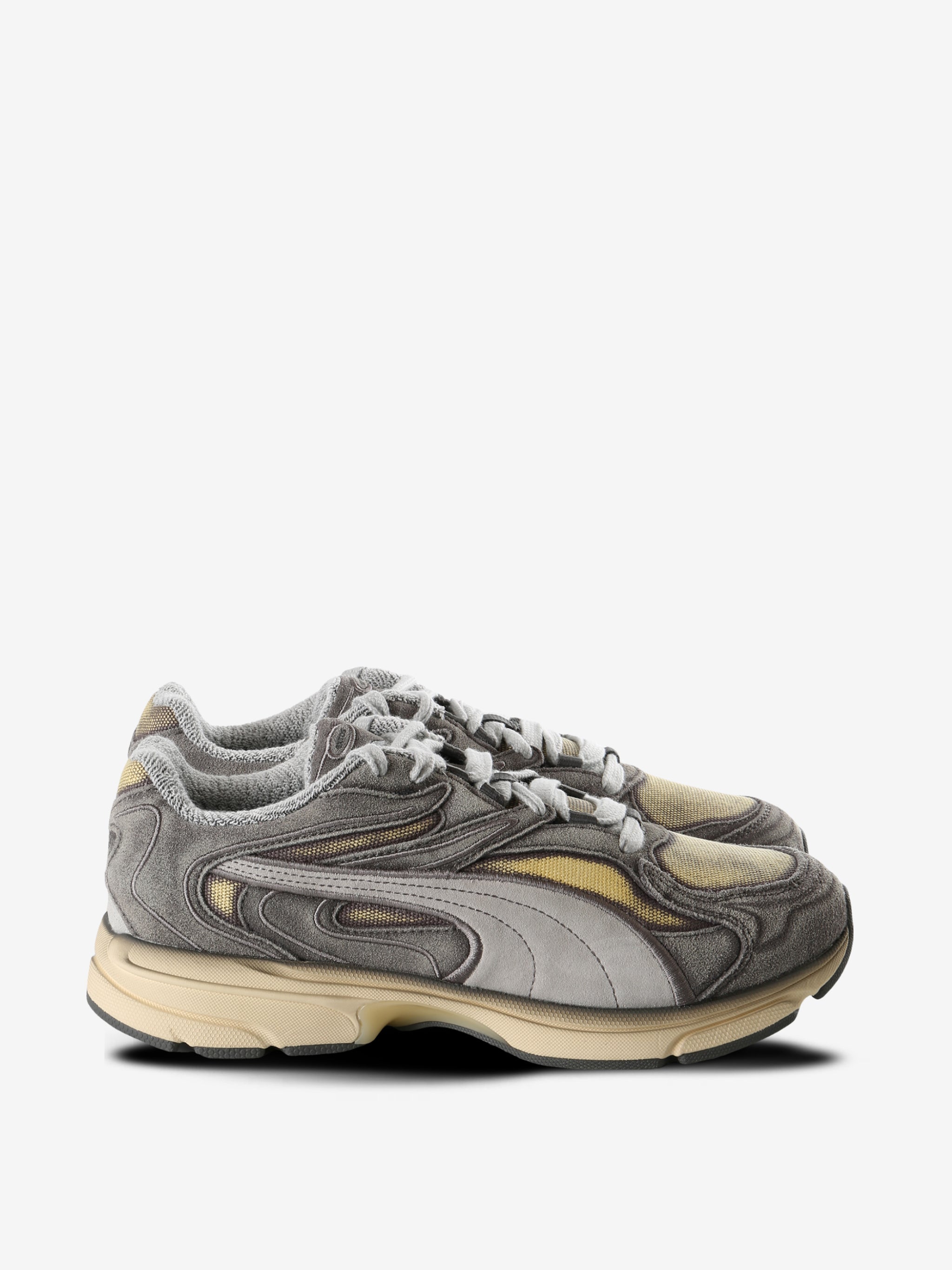 Grey sneakers,front view