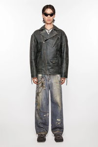 ACNE STUDIOS - Men Distressed Leather Jacket