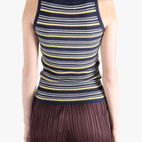 Navy top worn by a person, showing the top'fit