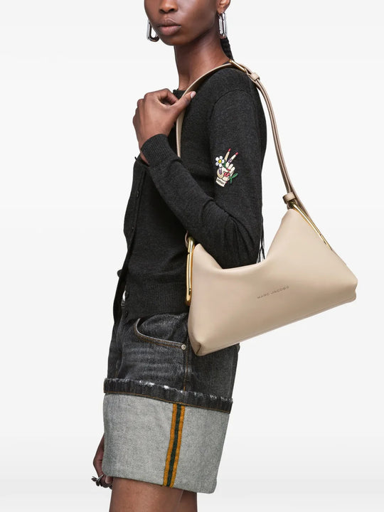 Tan bag, side view