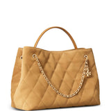 Tan bag, front view