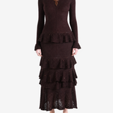 Brown dress, full body view