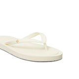 Close up of White sandal, showing texture of the thermoplastic polyure fabric