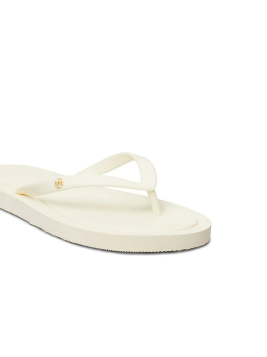 Close up of White sandal, showing texture of the thermoplastic polyure fabric