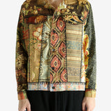 Brown jacket worn by a person, showing the jacket’s fit