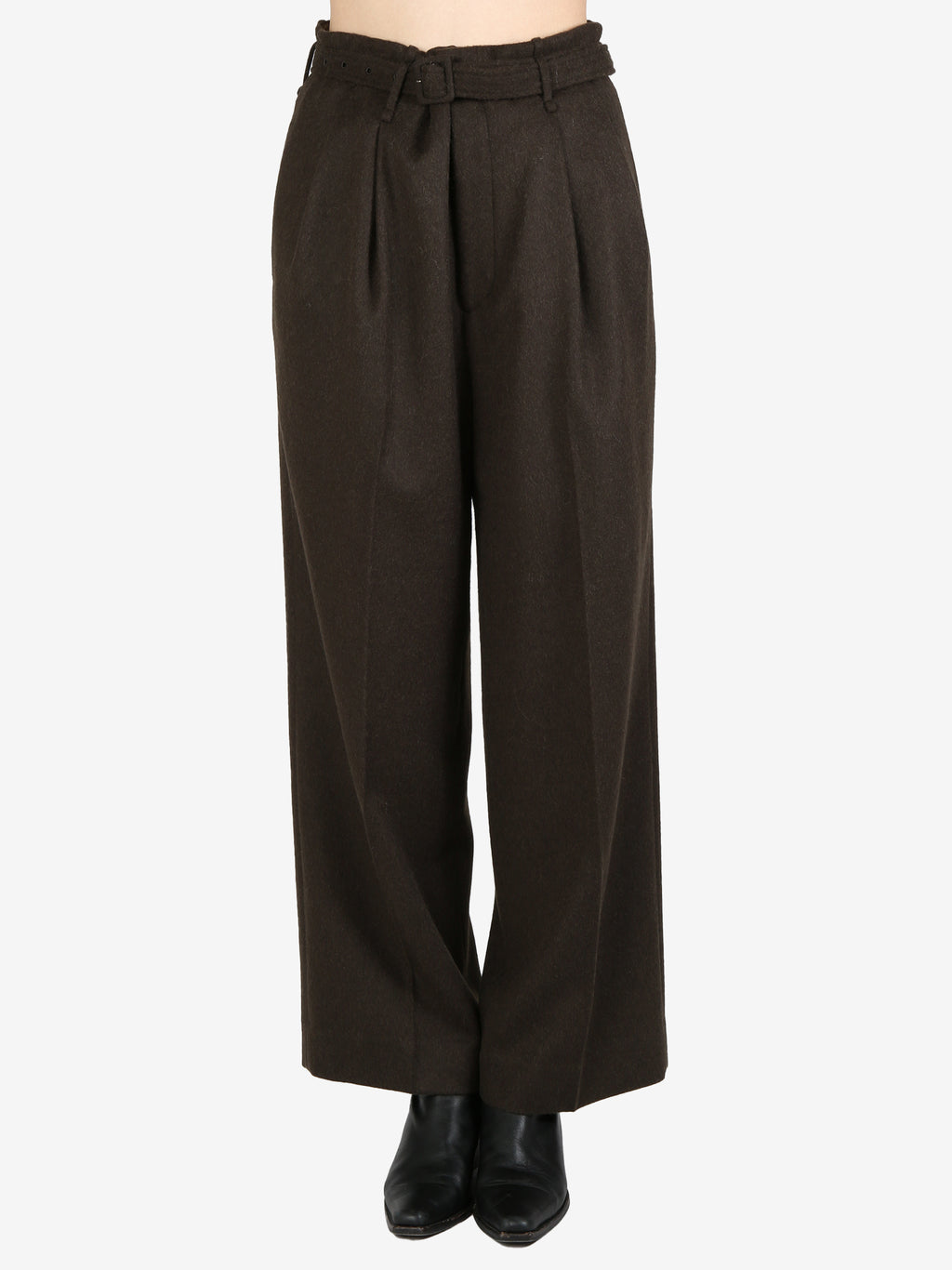 AURALEE - Women Baby Camel Flannerl Slacks