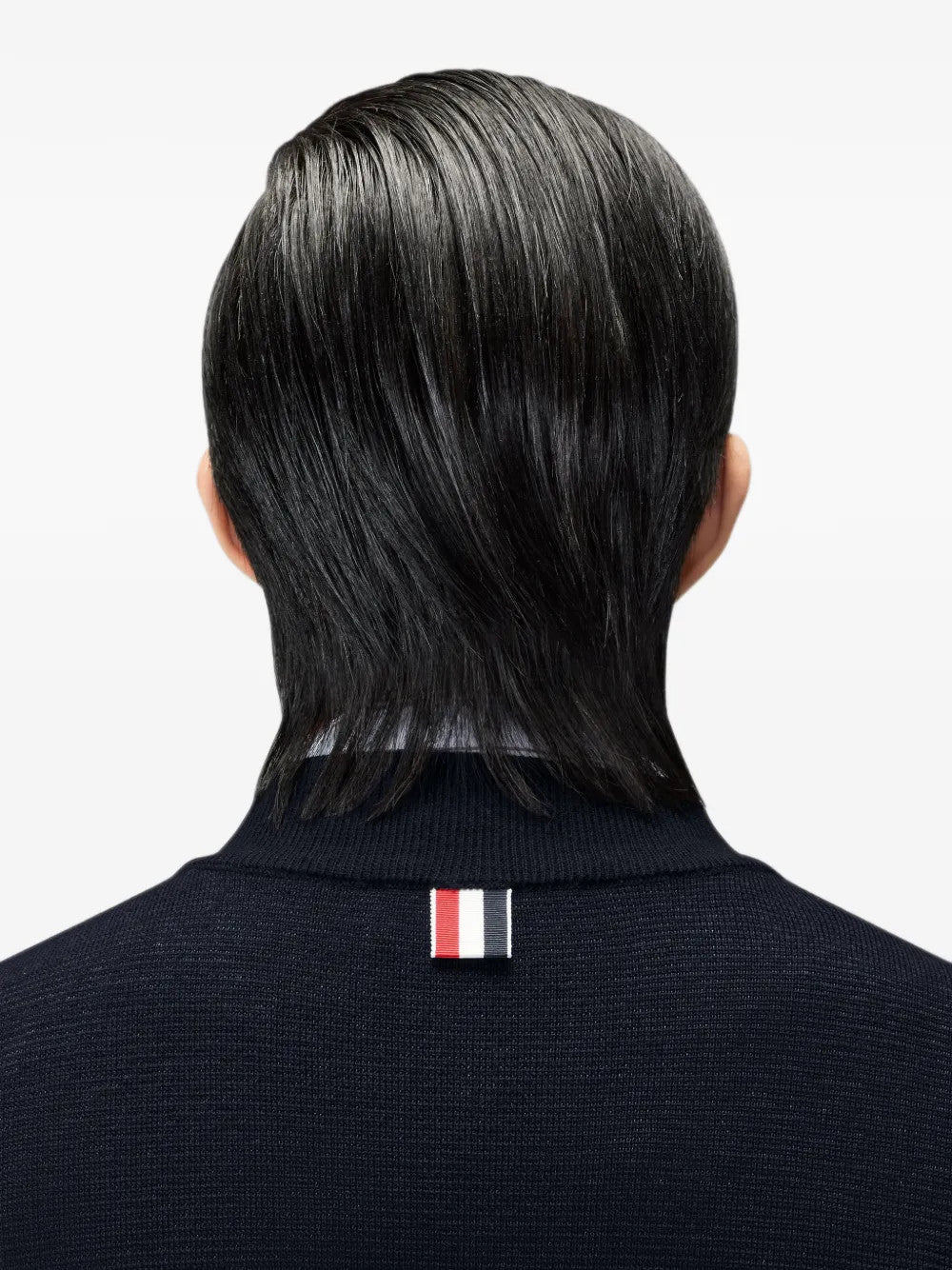 Navy jacket, front view