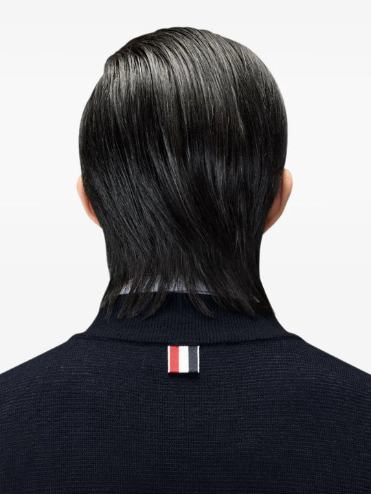 Navy jacket, front view