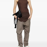 Brown tops, full body view