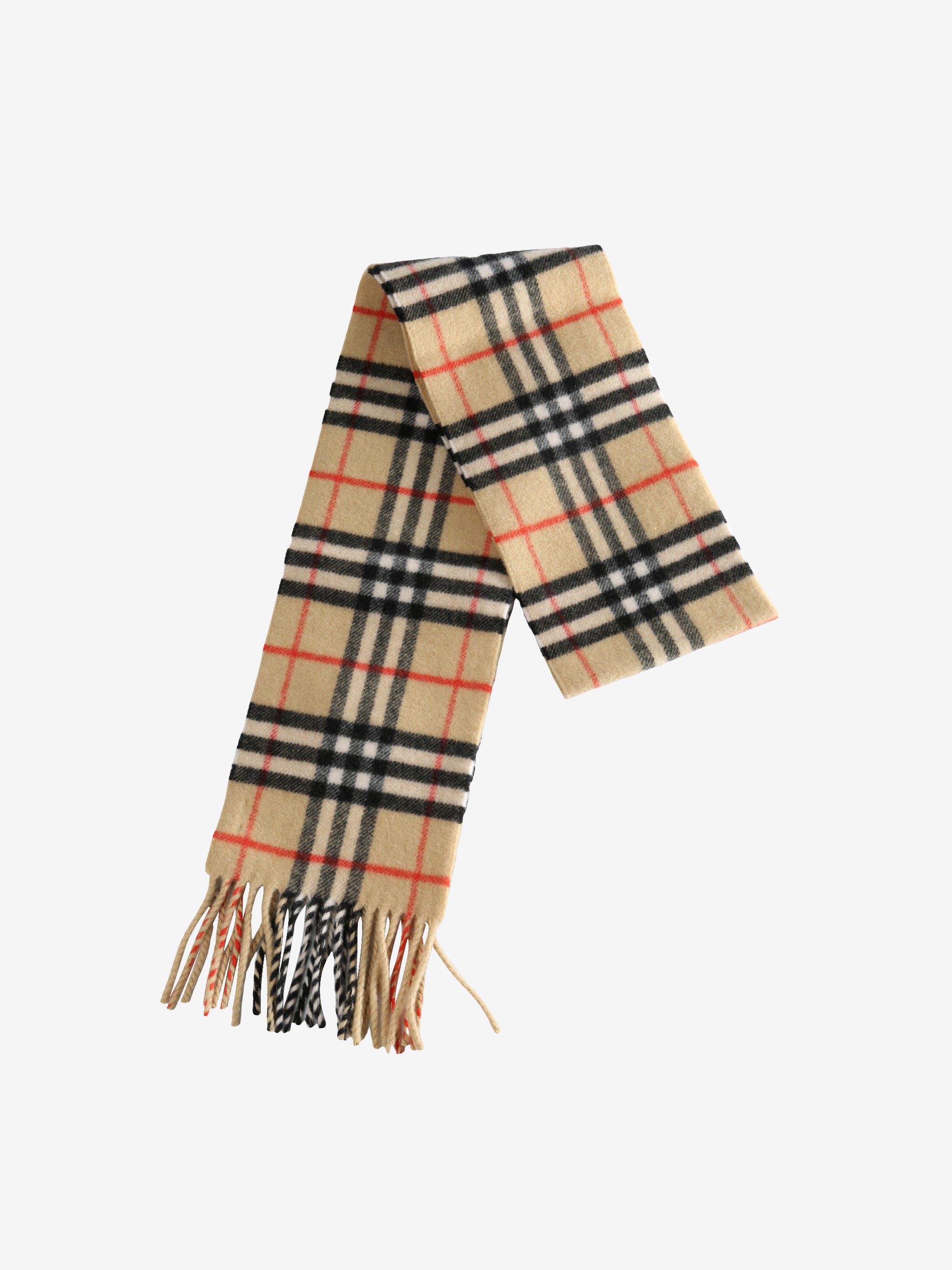 BURBERRY - Unisex Narrow Check Cashmere Scarf – Atelier New York
