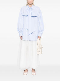 SIMONE ROCHA - Women W/Front Neck Bow Puff Sleeve Shirt