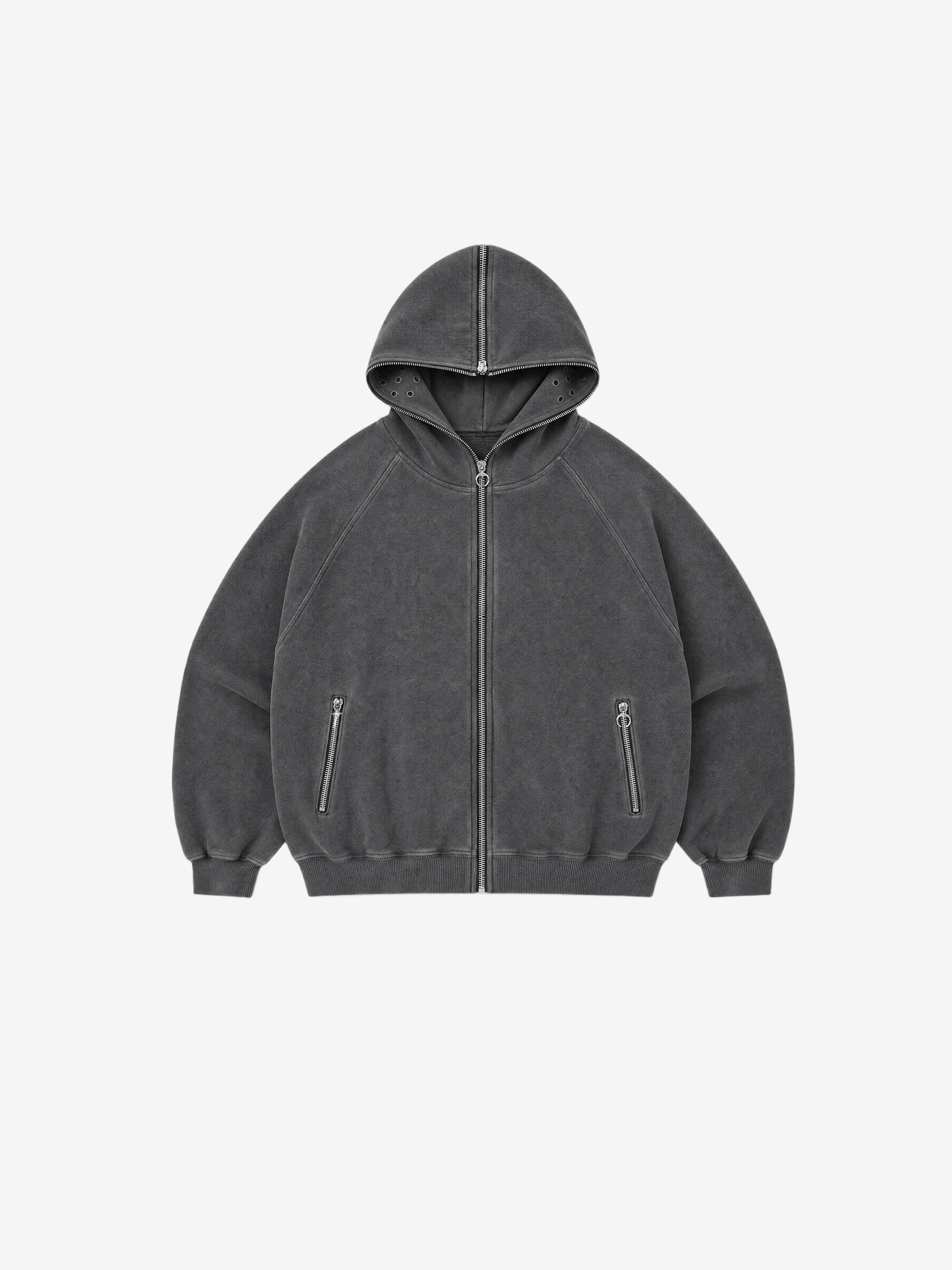 Grey hoodie, front view