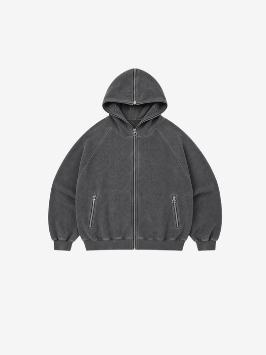 Grey hoodie, front view