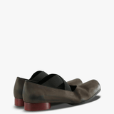 Brown shoes, back view