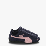 Navy and pink sneakers,front view