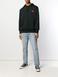 COMME DES GARCONS PLAY Men Small Red Heart Hoodie