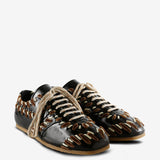 Brown sneakers, side view