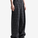 Grey pants, full body view