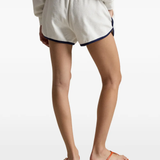White short worn by a person, showing the short's fit