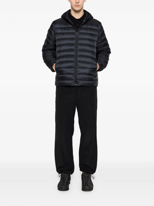Black hoodie, full body view