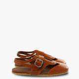 Brown sandals, front view