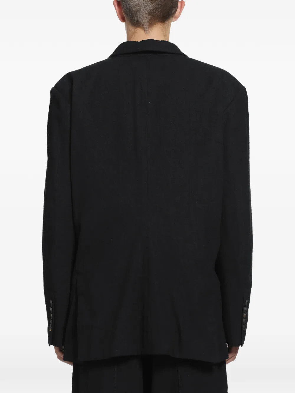Black blazer, front view