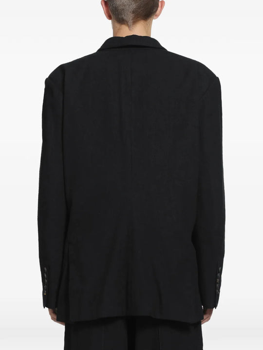 Black blazer, front view