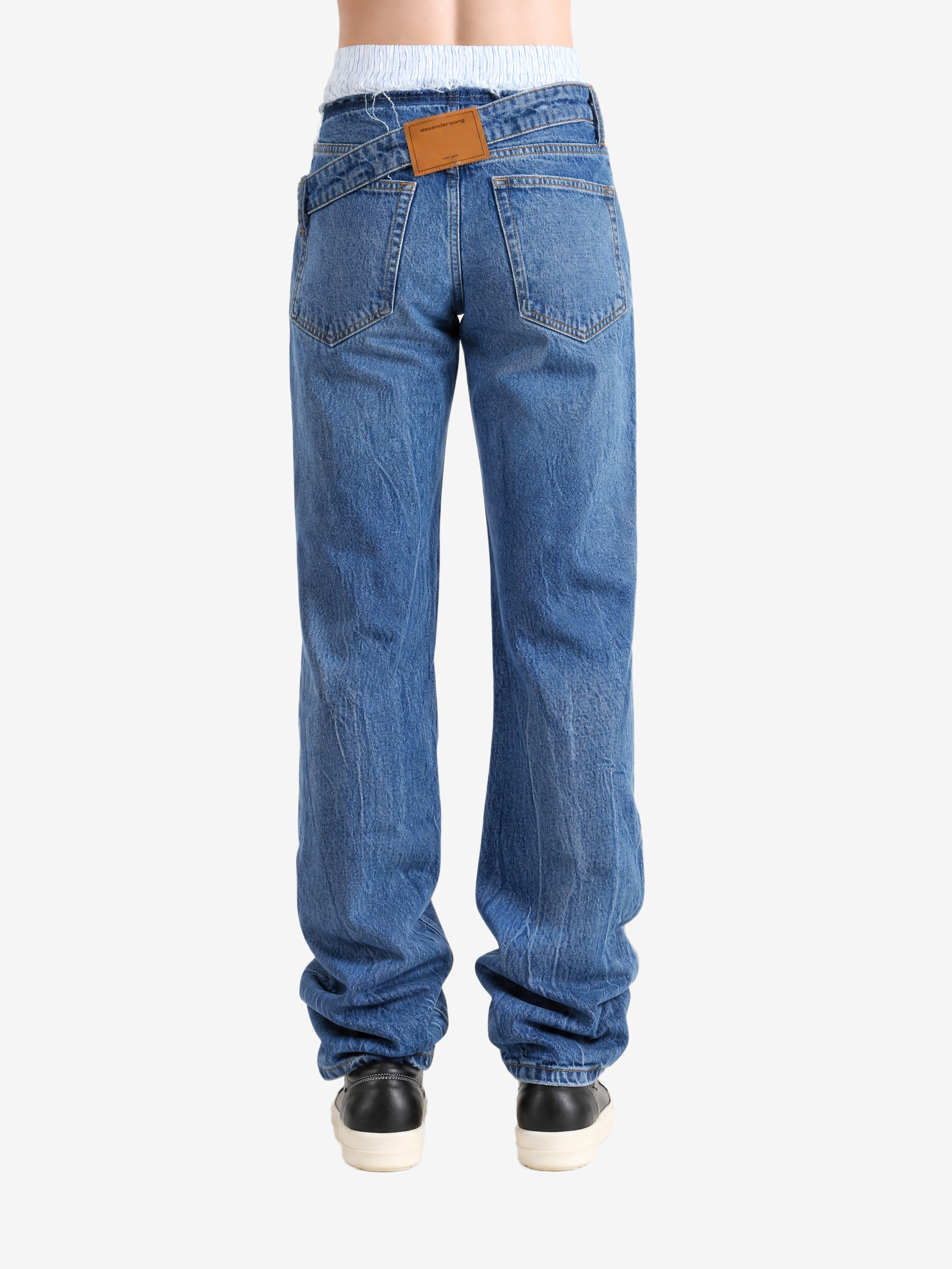 Blue jeans, full body view