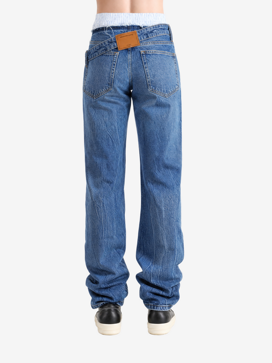 Blue jeans, full body view