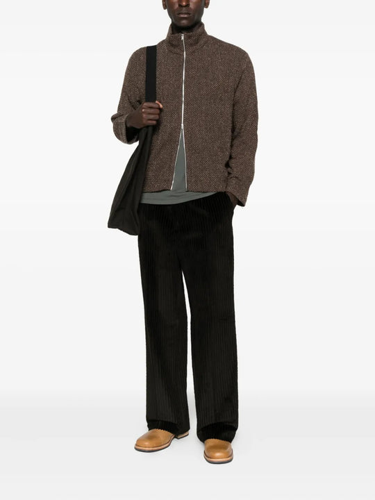 Brown coat, full body view